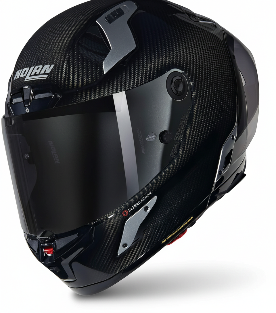 Casco Integrale Nolan Argento visione laterale