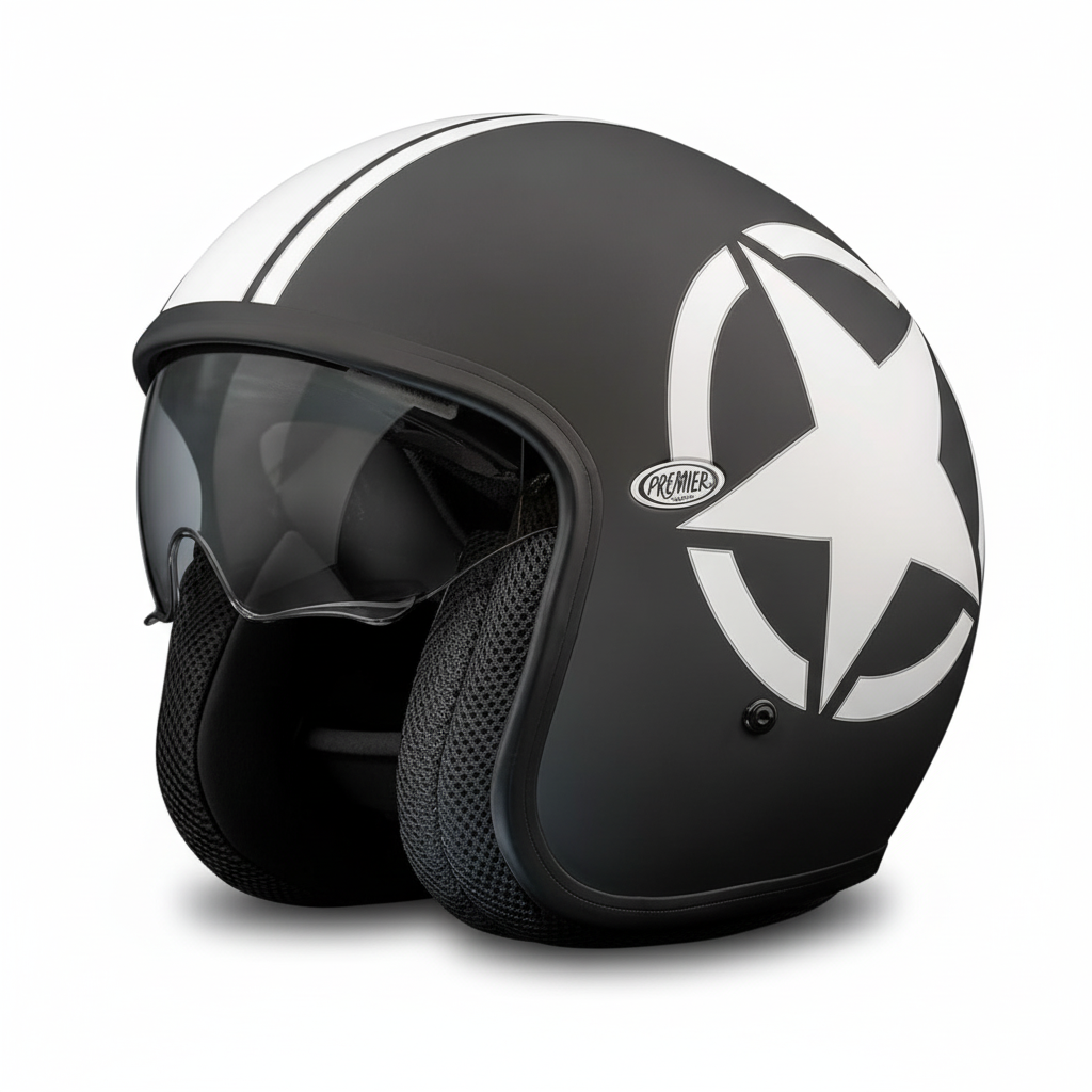 PREMIER Vintage Star 9 Casco Moto design classico taglia L