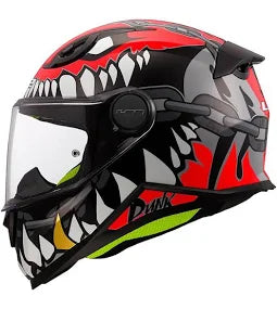 LS2 Kid Punk casco moto integrale bambino grigio rosso taglia S