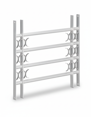 Relaxdays grata di sicurezza estensibile per finestre in acciaio grigio