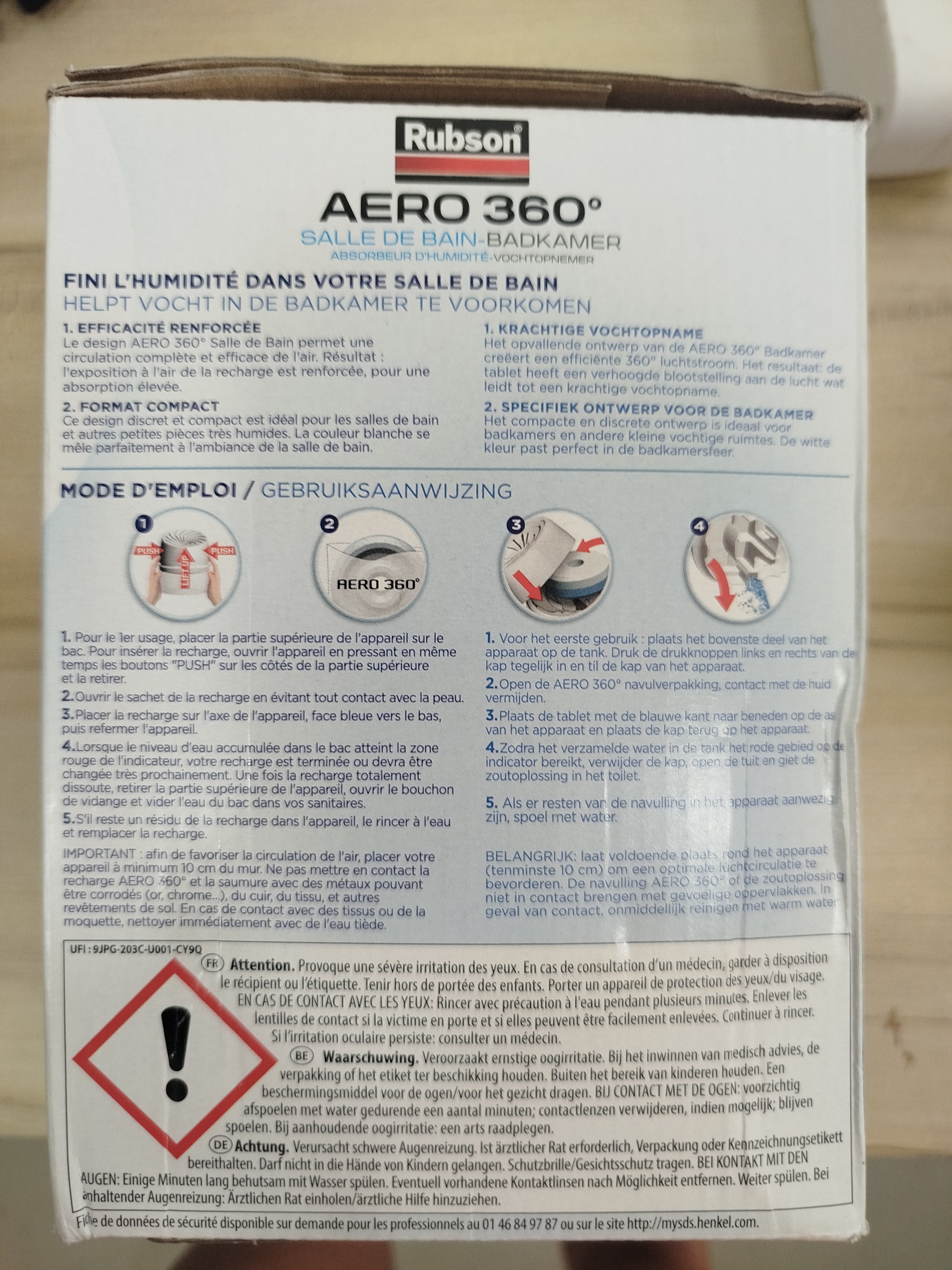 Rubson Aero 360°assorbi umidità da bagno