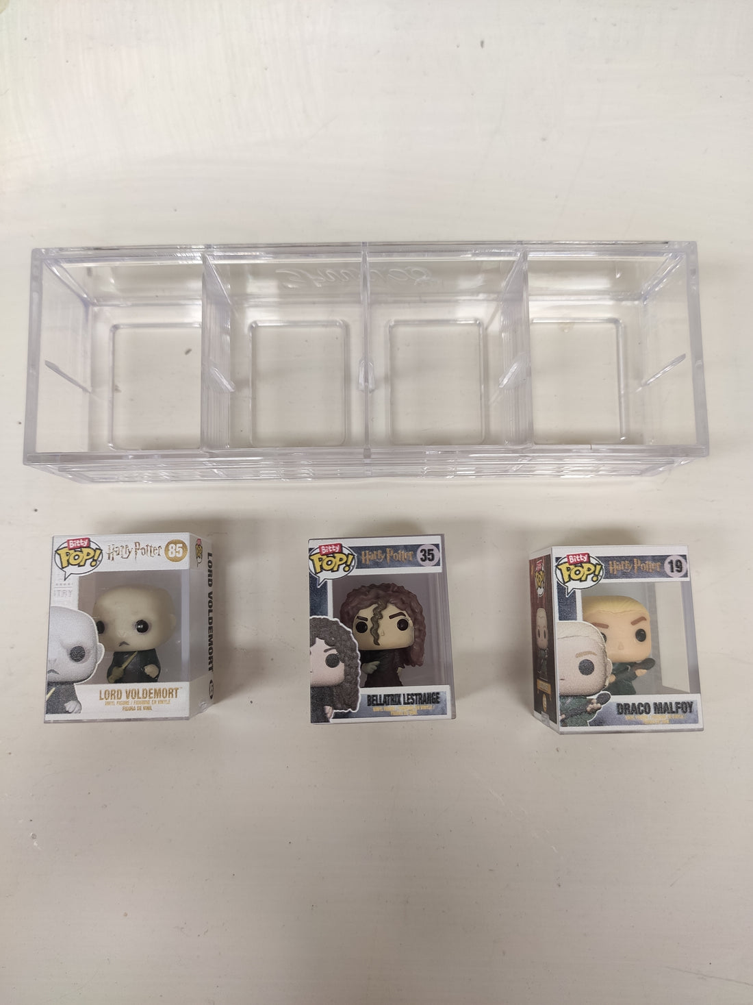 Funko Bitty Pop! Harry Potter - Lord Voldemort™, Draco Malfoy™ (Quidditch™), Bellatrix Lestrange™ con pezzo mancante