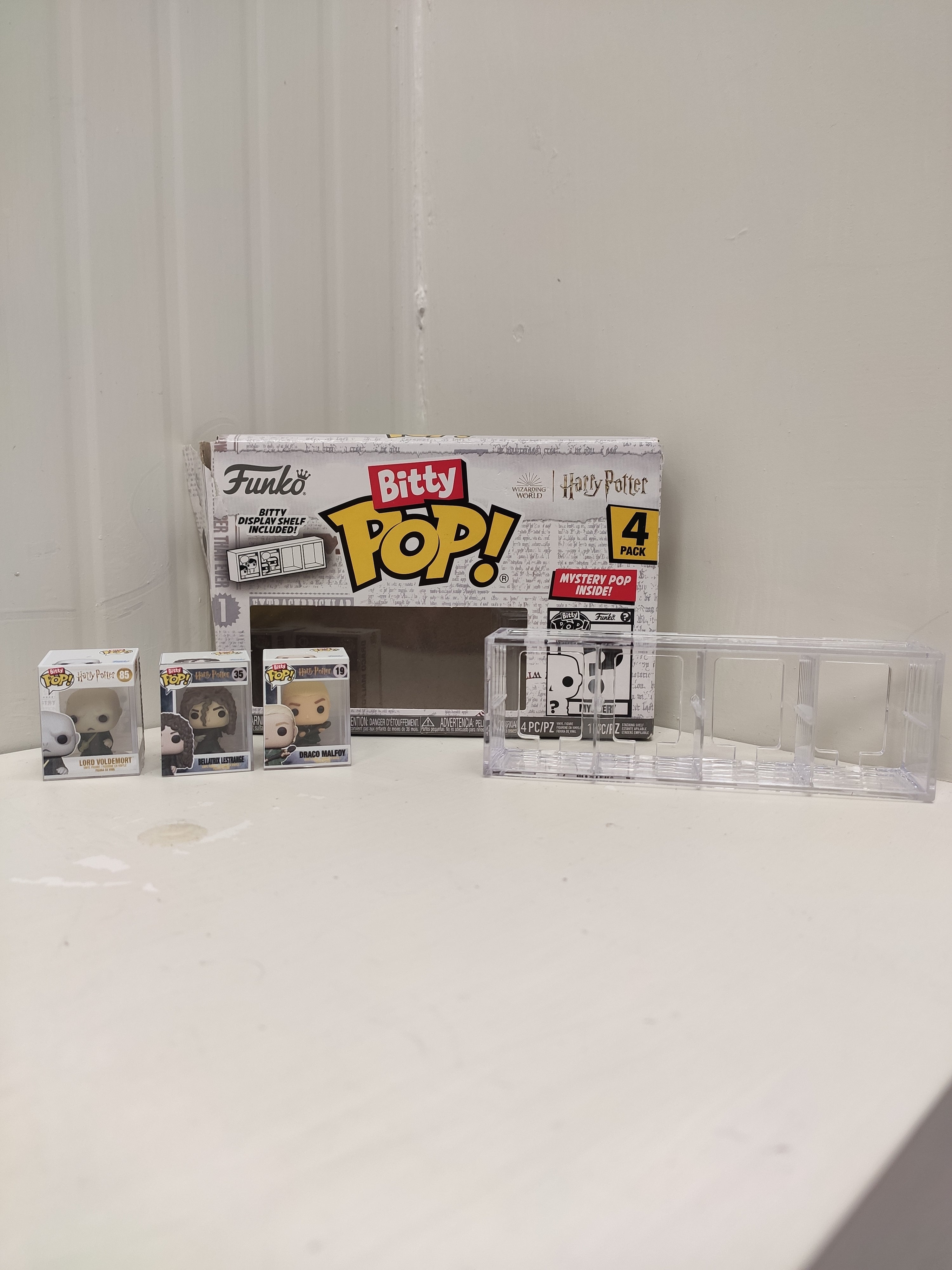 Funko Bitty Pop! Harry Potter - Lord Voldemort™, Draco Malfoy™ (Quidditch™), Bellatrix Lestrange™ con pezzo mancante