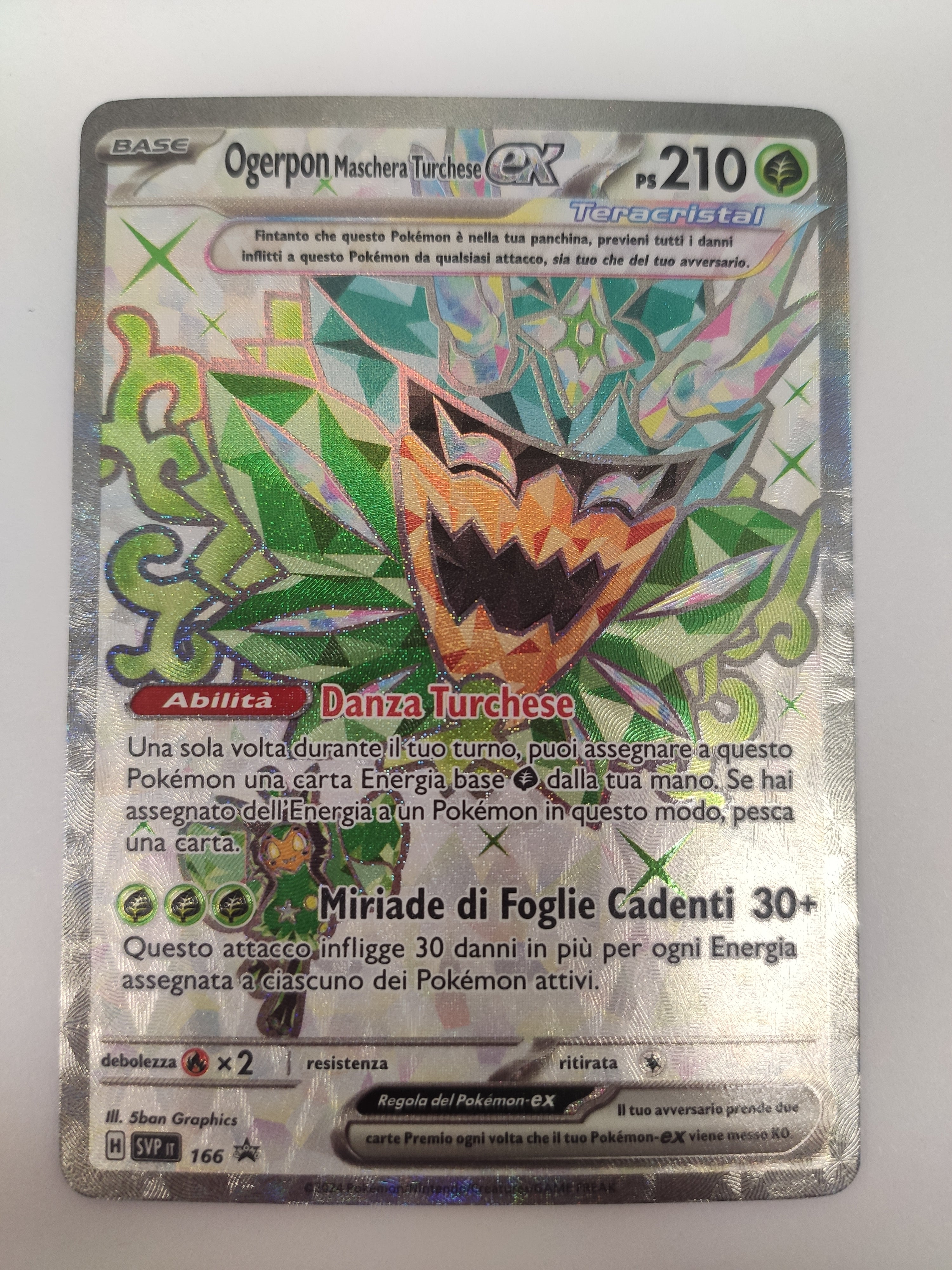 Ogerpon Maschera Turchese EX  SVP 166  Full Art Italiano