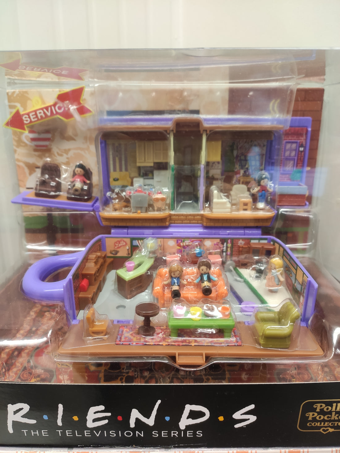 Polly Pocket - Cofanetto Friends, playset tazza da caffè Central Perk