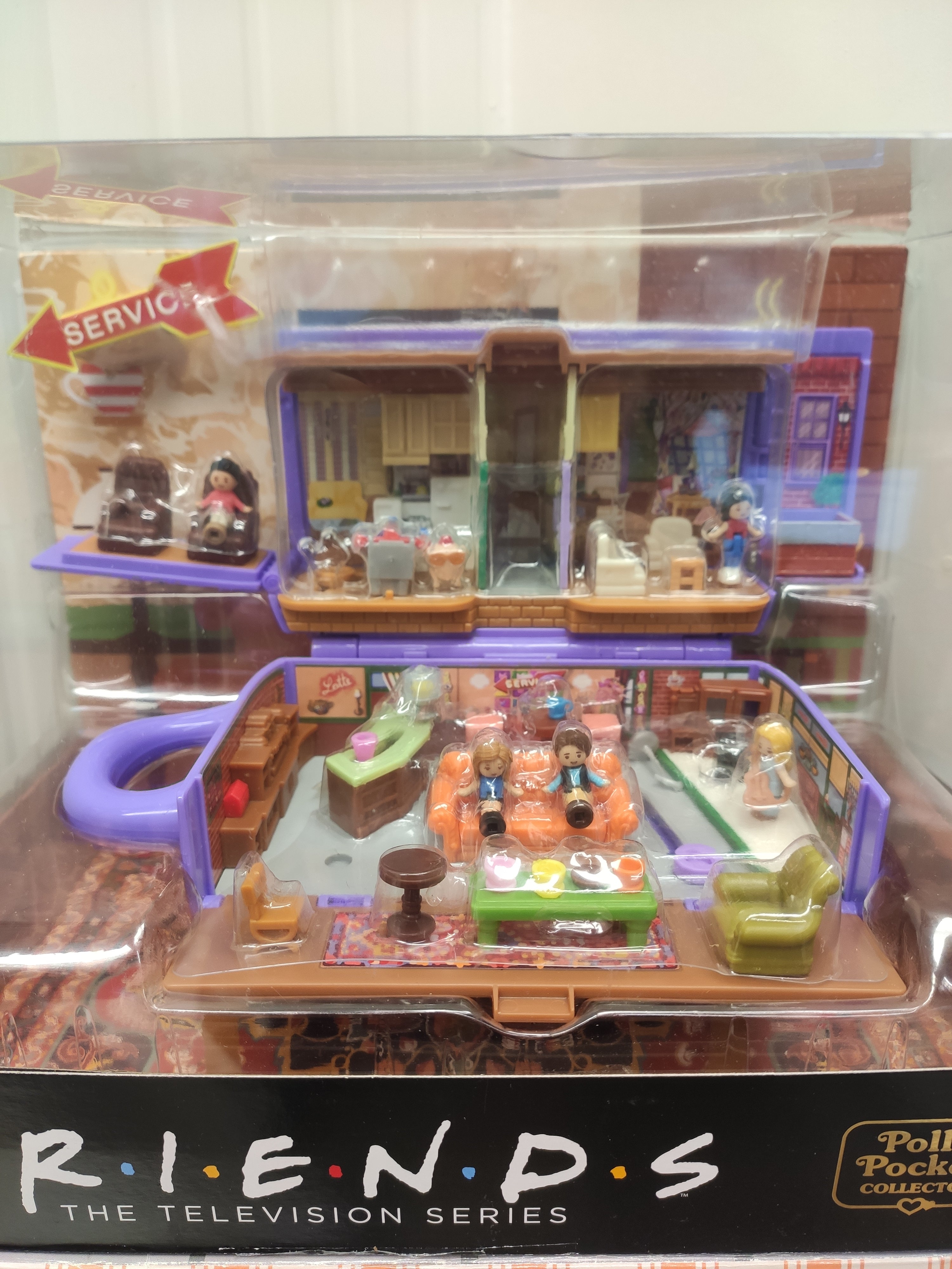 Polly Pocket - Cofanetto Friends, playset tazza da caffè Central Perk