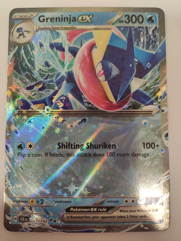 Greninja ex - 041/142 - Double Rare, English Pokemon Stellar Crown Mint