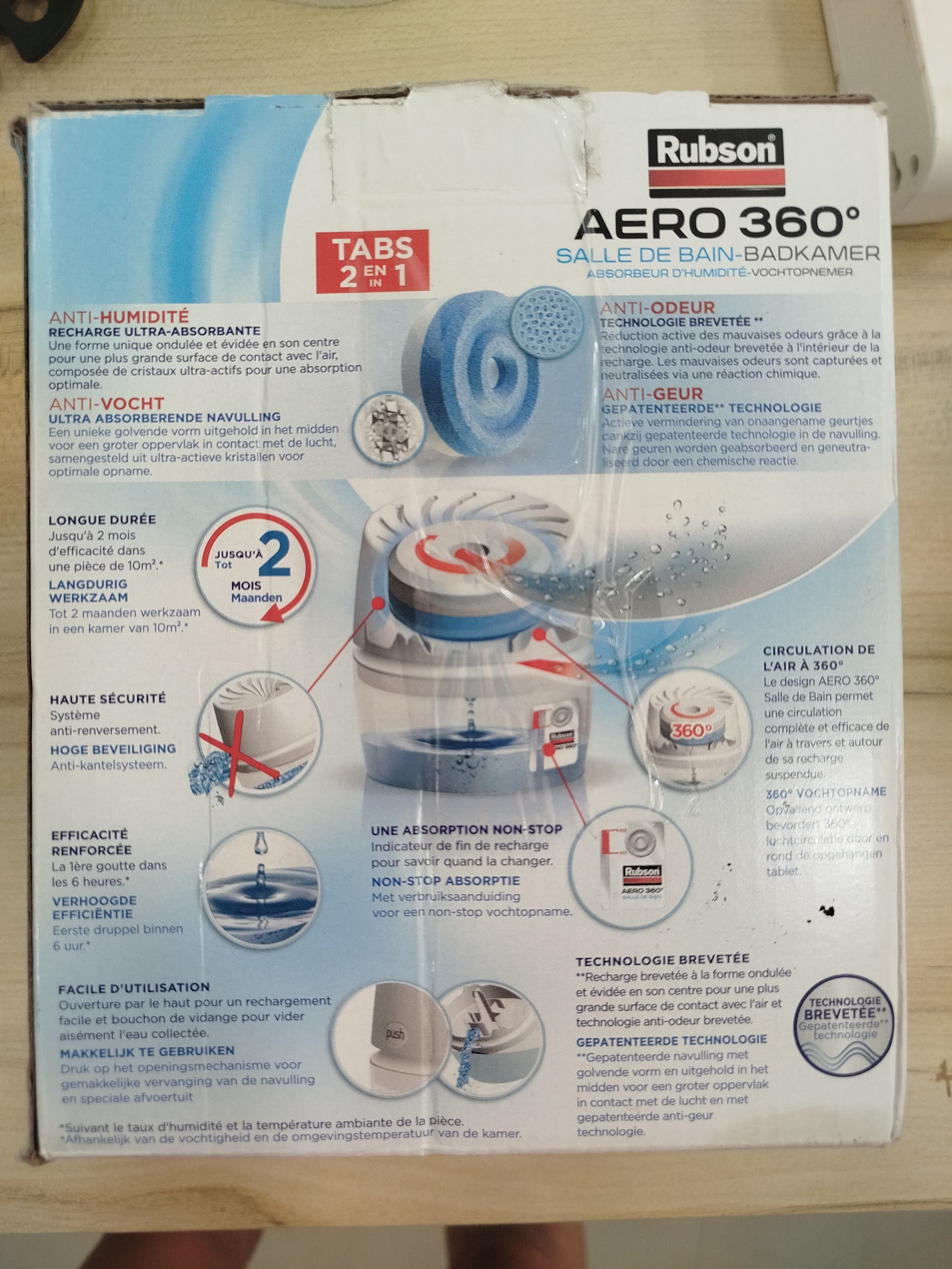 Rubson Aero 360°assorbi umidità da bagno