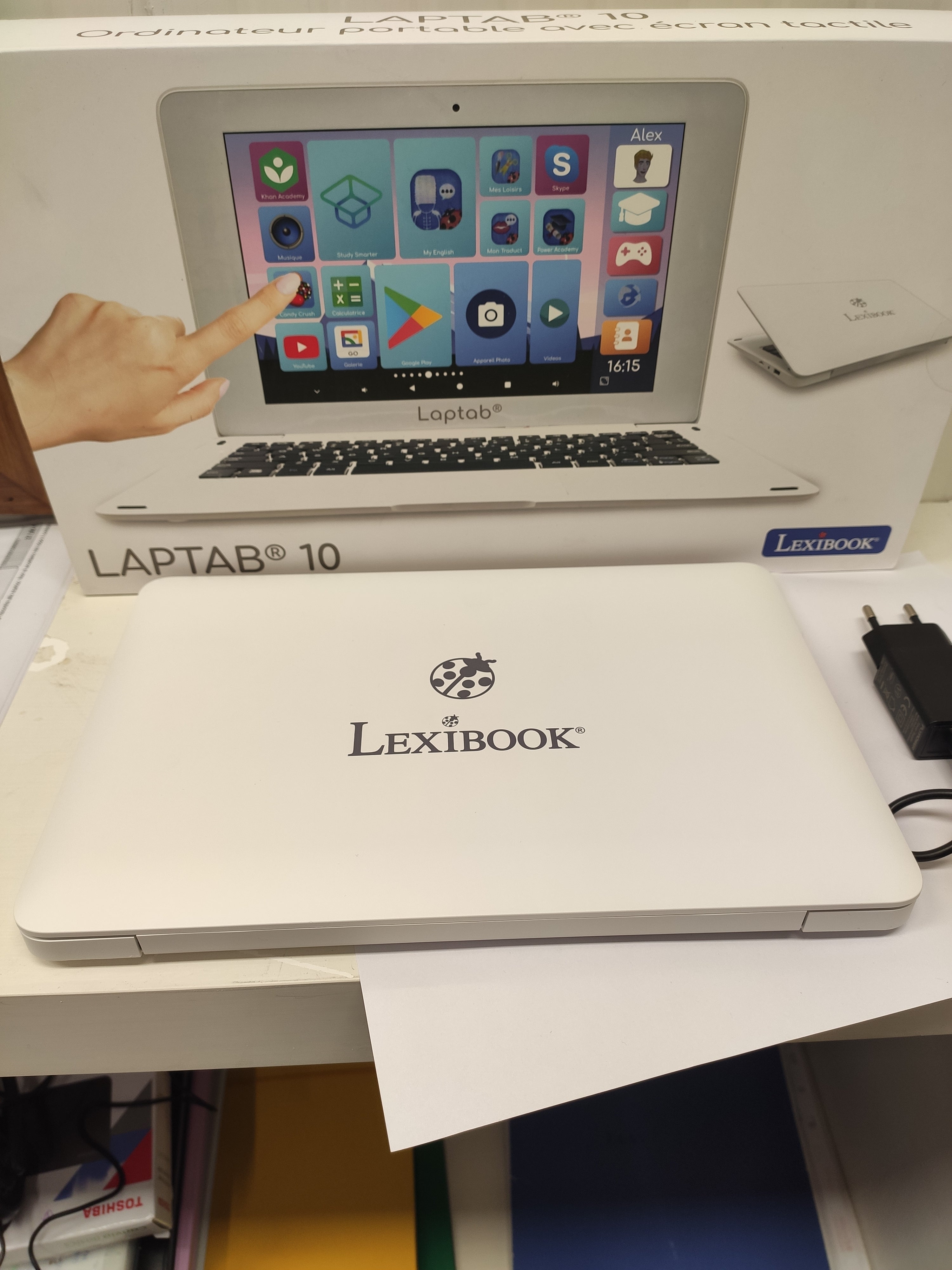 Lexibook LAPTAB® 10, Laptop con touch screen, Powered by Android™