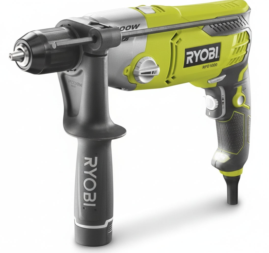 Ryobi RPD1200-K Trapano Percussione Professionale 1200W vista frontale
