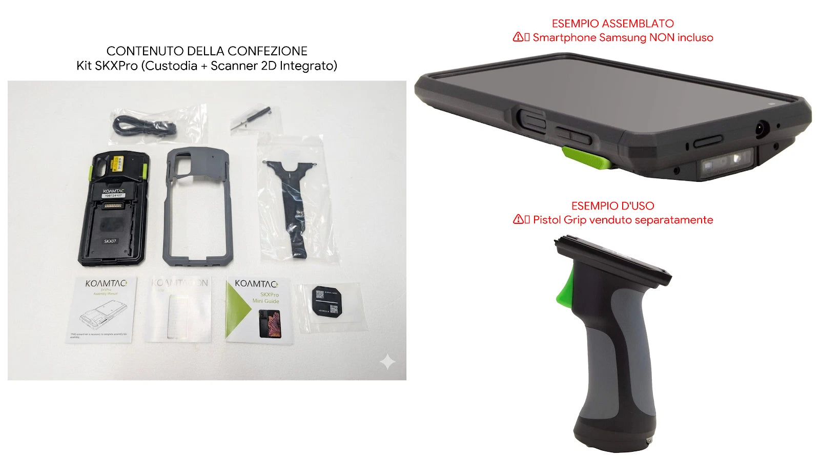 KOAMTAC SKXPro 2D Imager SmartSled Custodia Scanner per XCover Pro - NUOVO