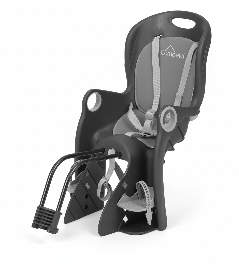 Campela Seggiolino Bici Posteriore 2 in 1 per Bambini