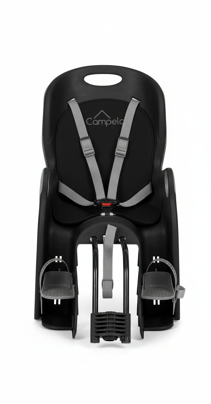Seggiolino Bici Posteriore 2 in 1 per Bambini - Montaggio su Portapacchi o Telaio - Image 5
