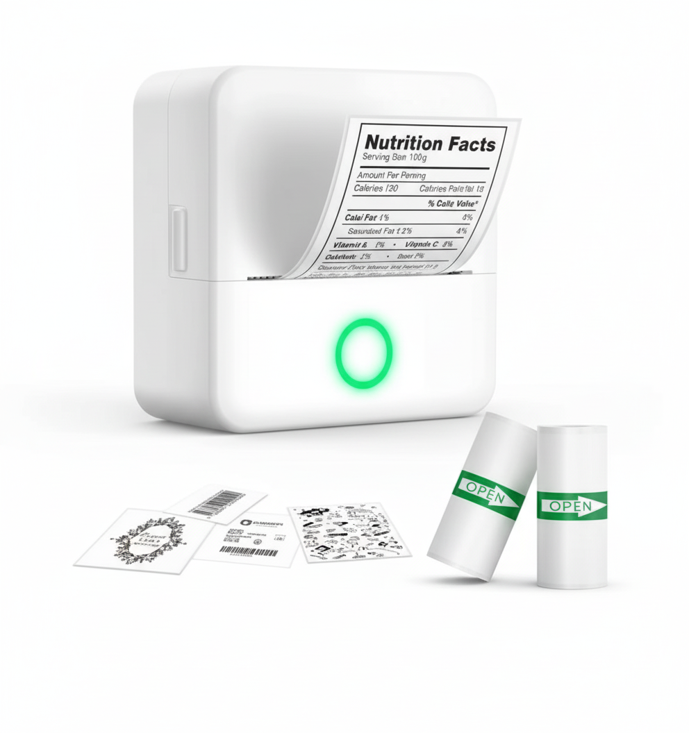 Lovcoyo Stampante Etichette Bluetooth vista frontale