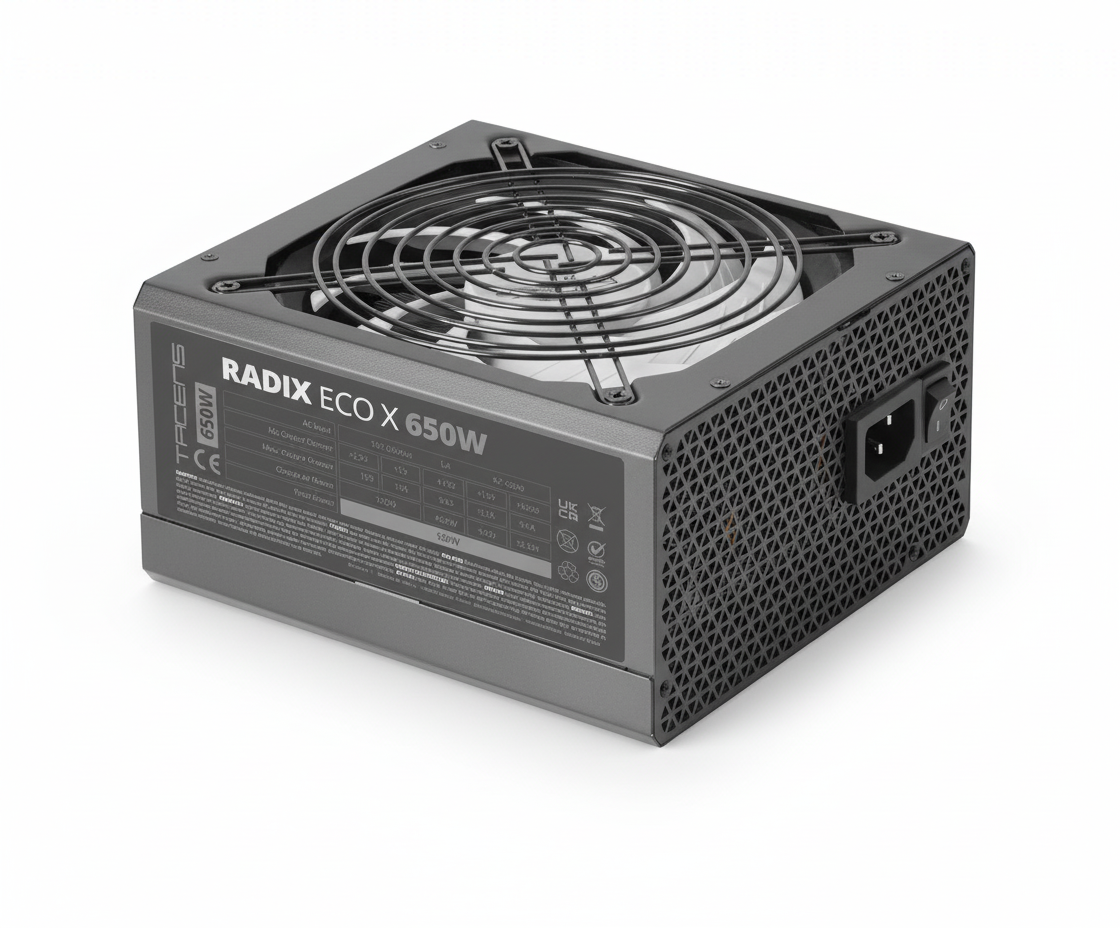 Power supply Tacens RADIX ECO X 650W per PC gaming ed efficienza energetica