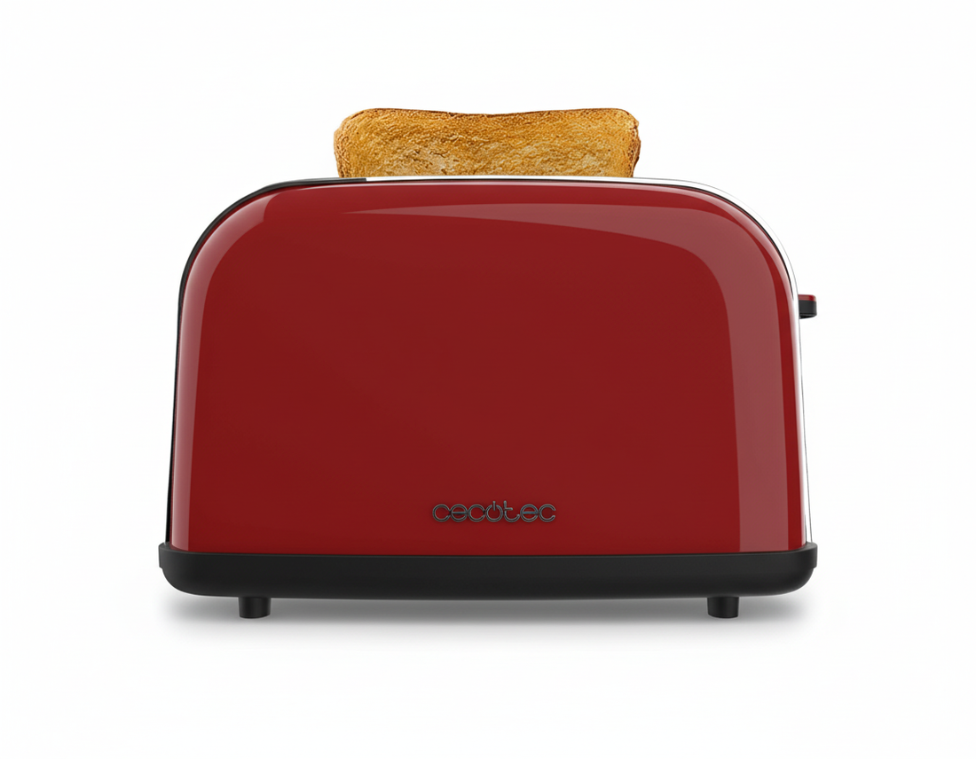 Tostapane Cecotec design salvaspazio colore rosso